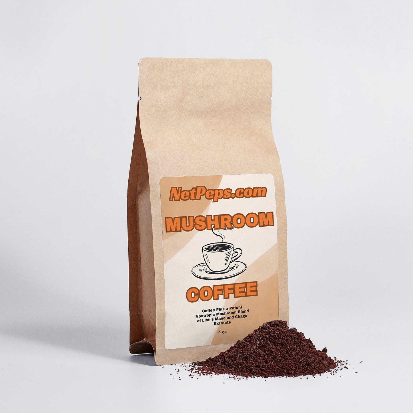 NetPeps Mushroom Coffee - Lion’s Mane & Chaga 4oz