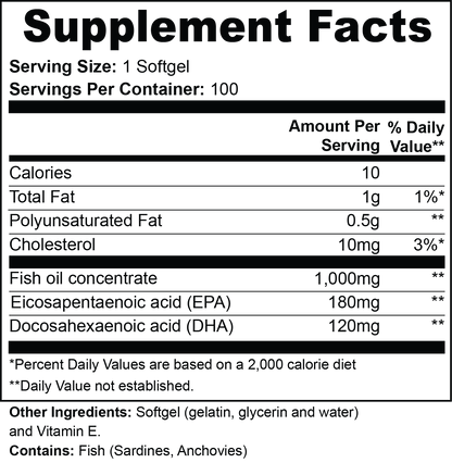 NetPeps Omega-3 EPA 180mg + DHA 120mg - NetPeps